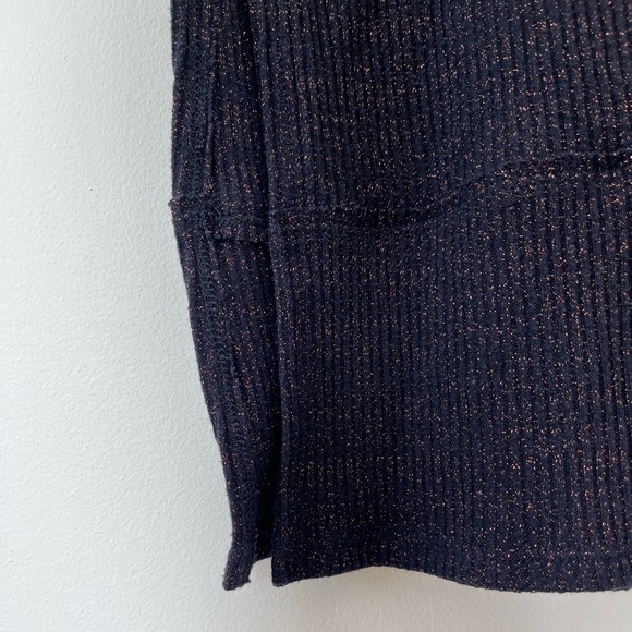 Free People We The Free Sparkly Shimmer Navy Duster Cardigan - Picture 4 of 15